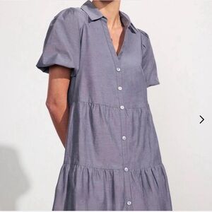 Brochu Walker Charcoal Midi Dress size large NWT